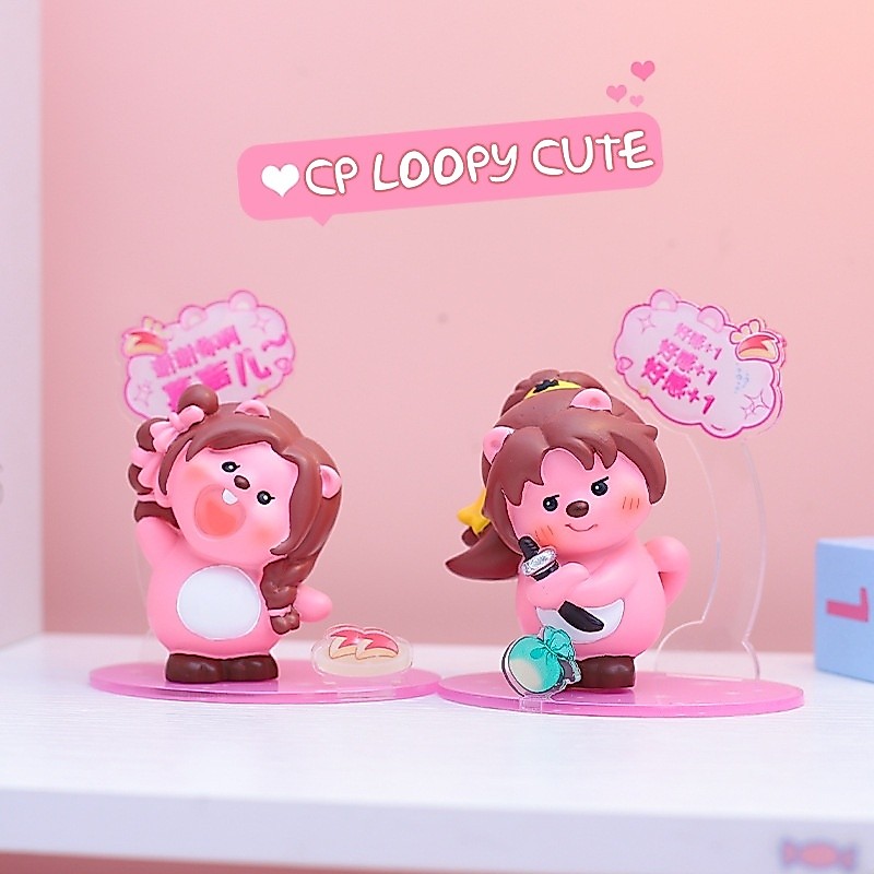 CP LOOPY CUTE - Đồ chơi Mô hình Loopy cặp đôi mini decor trang trí, quà tặng bạn gái dễ thương