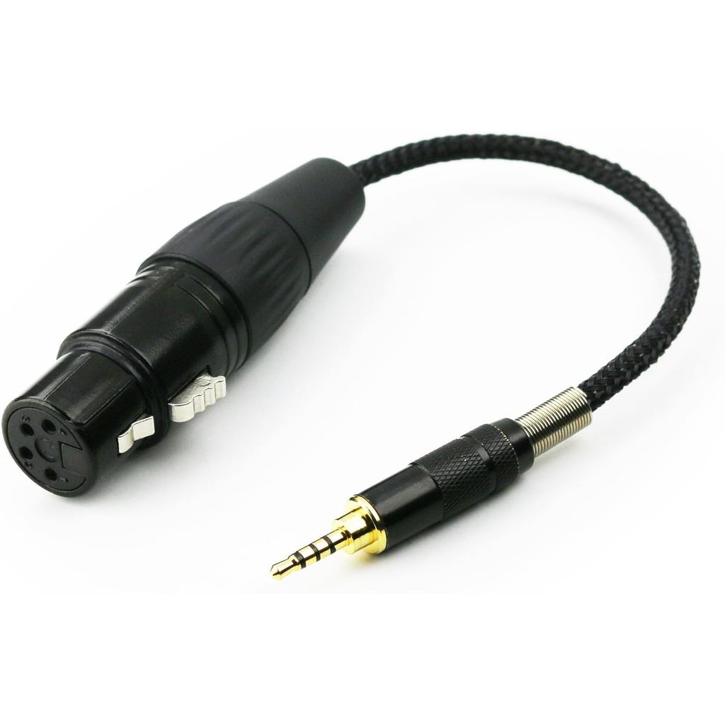 NewFantasia 2.5mm Trrs Cân bằng Nam sang 4 chân XLR Cân bằng Tai nghe nữ Bộ chuyển đổi âm thanh cho 