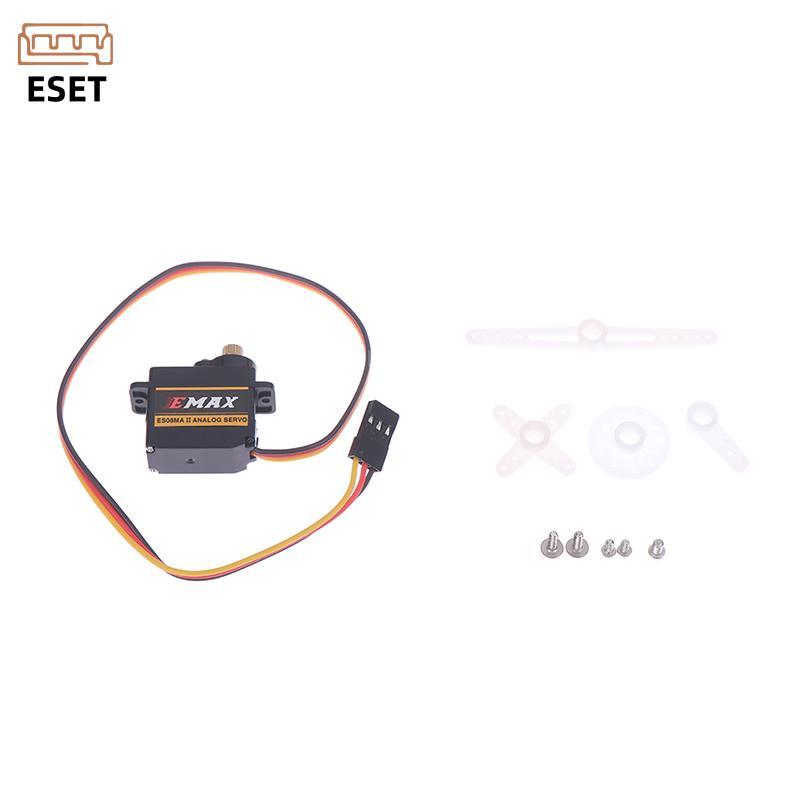 MỚI 1 Đen EMAX ES08MA II Kim Loại Gear Micro servo Kỹ Thuật Số servo Lên Cho RC Model HH