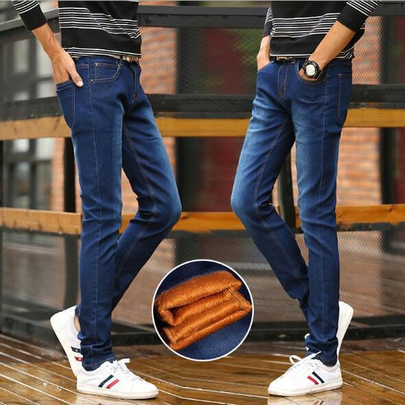 Quần Jean Nam Co Giãn Nam Slim-fit Skinny Quần FQ101 FQ102 FQ105 Lông Cừu Lót Thường