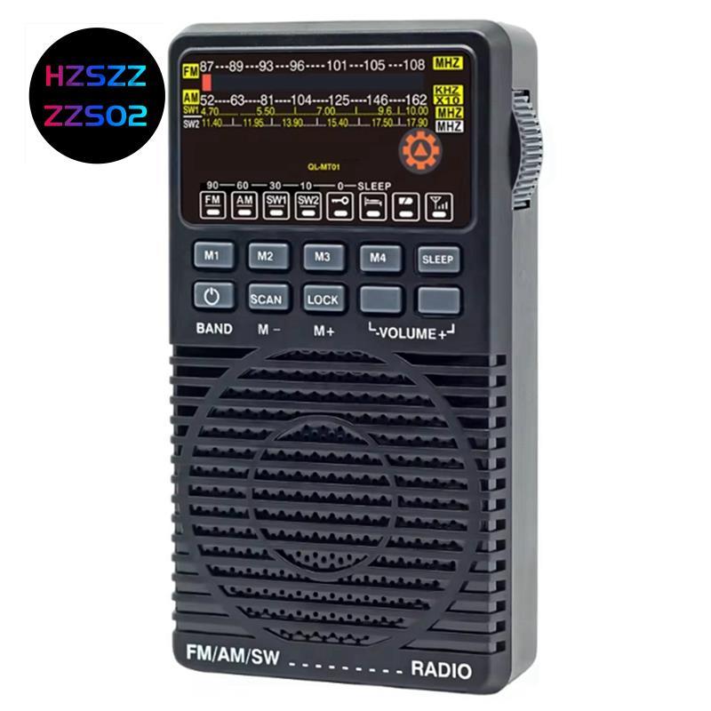 DSP Radio Di Động Full-Band FM / AM / SW Con trỏ 2W Loa trong nhà / ngoài trời Preset Station Quà tặ