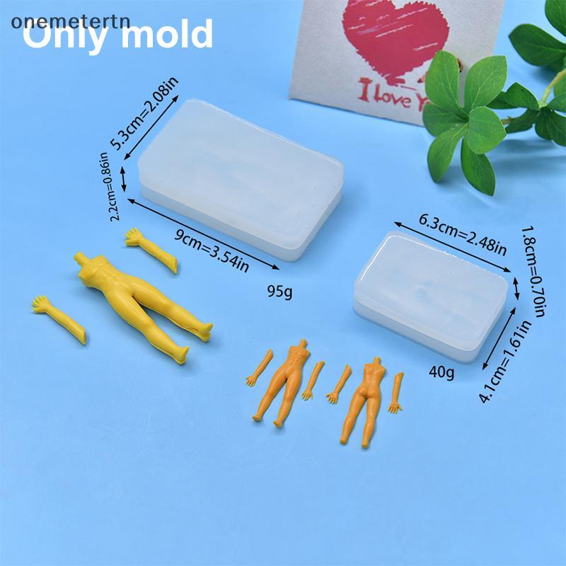Oyr 1 Bộ Đất Sét Polymer Nam Búp Bê Cơ Thể Torso Khuôn Silicon Fondant / Nhựa Đất Sét DIY Búp Bê Điê