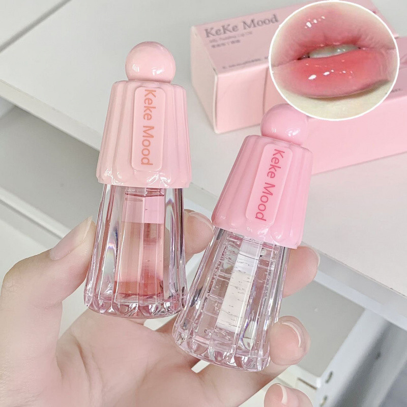 ♧ ❈ * KEKE MOOD Lip Oil Jelly Pudding Lip Oil Gloss Dưỡng ẩm môi trong suốt Lip Glaze