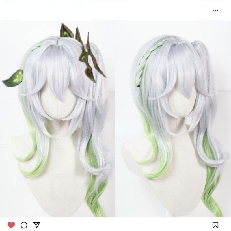 Tóc giả cosplay Thảo thần Nahida Genshin Impact phụ kiện anime cao cấp