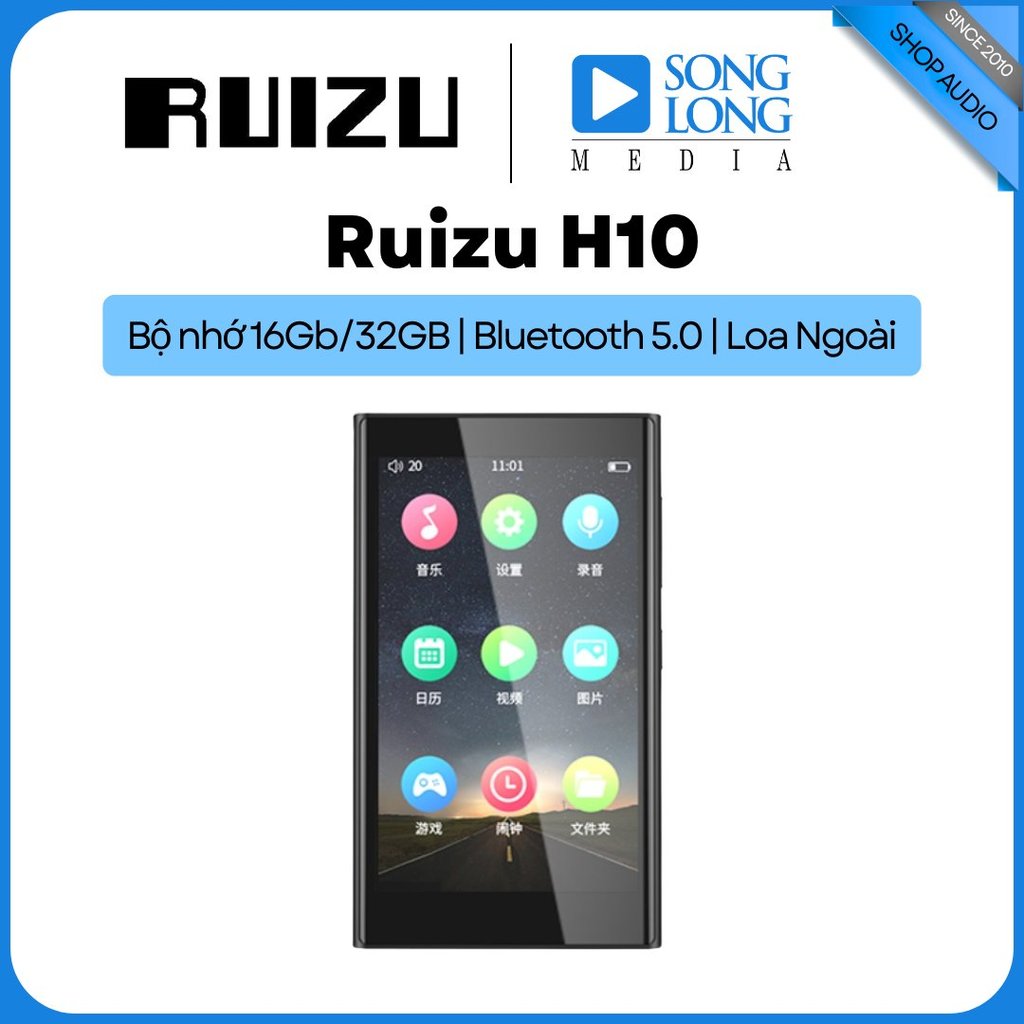Máy nghe nhạc MP3 MP4 bluetooth RUIZU H10 -  Hàng Chính Hãng - Songlongmedia
