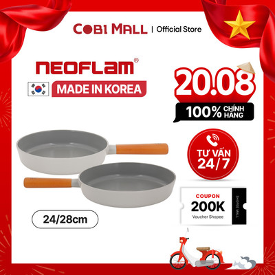 Chảo Hàn Quốc Neoflam FIKA Reserve 24/28cm đáy từ toàn bộ - Xanh xám