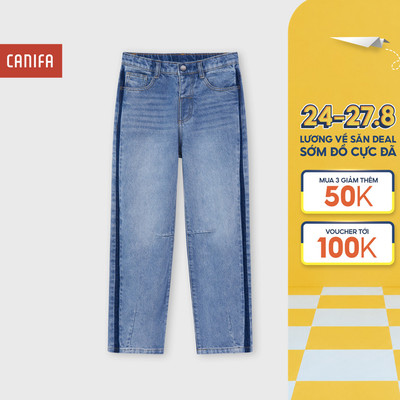 Quần jeans bé trai CANIFA dáng Relax dễ mặc chất cotton êm mềm, thoáng mát 2BJ26C001