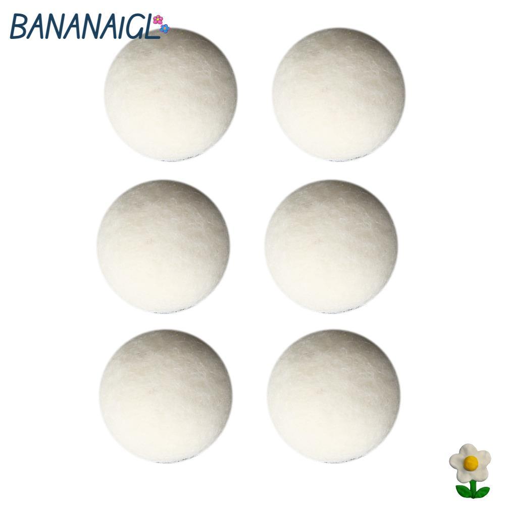 BANANA1GL 6 Quả bóng len giặt, Hấp thụ tạp chất Bóng sấy len mật độ cao, Giảm mềm điện tĩnh Len mềm 