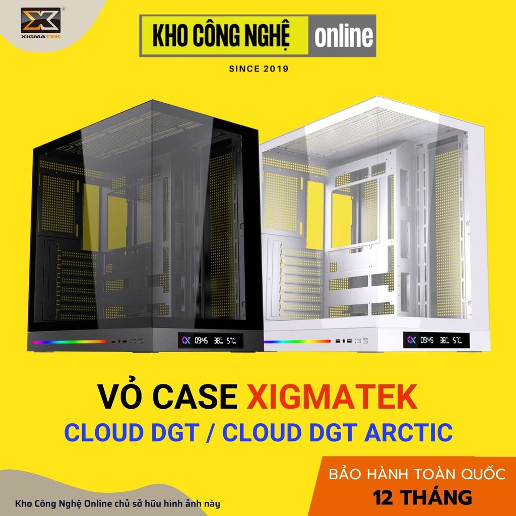 Vỏ Case Máy Tính Xigmatek Cloud DGT - Hỗ trợ main E-ATX, ATX, Micro-ATX, Mini-ITX (Hàng Chính Hãng)