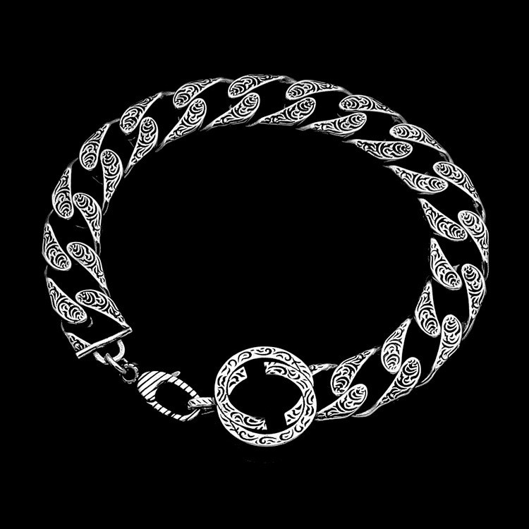 HSF7 Brass bracelet g Couple's Letter Engraved Men's Bracelet Jewelry