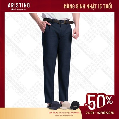Quần Âu Xanh Kẻ Nam Aristino Regular Fit ATR0270S2