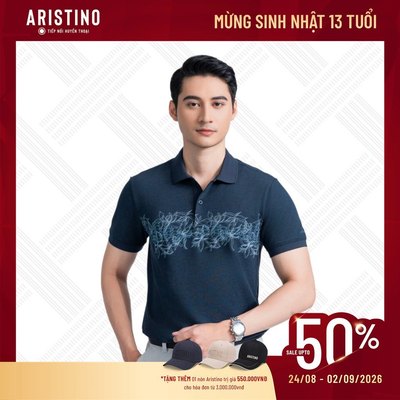 Áo Polo Tay Ngắn ARISTINO Trang Trọng Lịch Sự Cotton Thoáng Khí APS097AZ