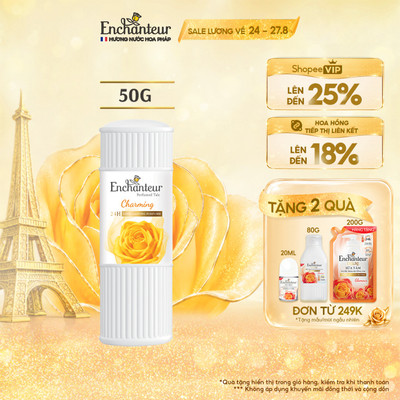 Phấn thơm hương nước hoa cao cấp Enchanteur Charming 50g
