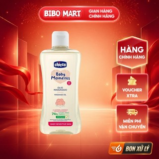 [MALL] Dầu massage Chicco chiết xuất hạt bông 0M+ 200ml - BM003.2
