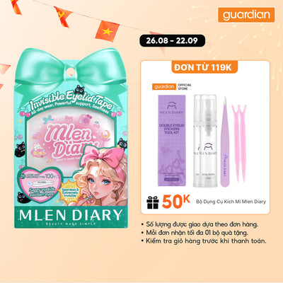 Miếng Dán Kích Mí Tàng Hình Mlen Diary Extremely Invisible Dành Cho Mí Sụp 100 Miếng