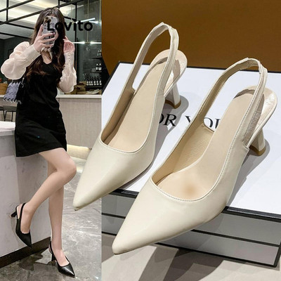 Lovito Giày Cao Gót Đơn Giản Thanh Lịch Kiểu Hàn Quốc Dành Cho Công Sở Dự Tiệc/đám Cưới Thích Hợp Cho Nữ LFA46166