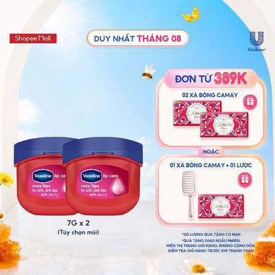 Combo 2 Hũ sáp dưỡng môi Vaseline Lips Care 7g (Tùy chọn mùi)