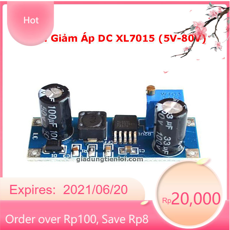 066 Mạch Hạ Áp XL7015 , Giảm Áp LM2596 (3V-46V) XL7015 (5V-80V) dòng điện DC