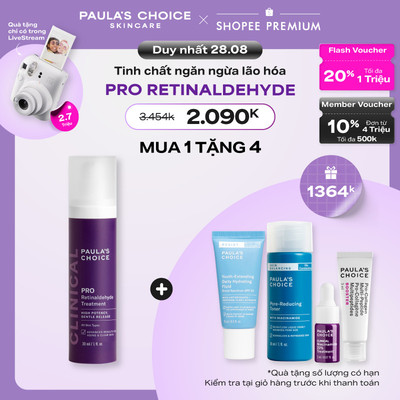 [HSD:11/27] Tinh chất Retinal ngăn ngừa lão hóa và căng bóng da mặt Paula's Choice PRO Retinaldehyde Treatment 30ml 1501