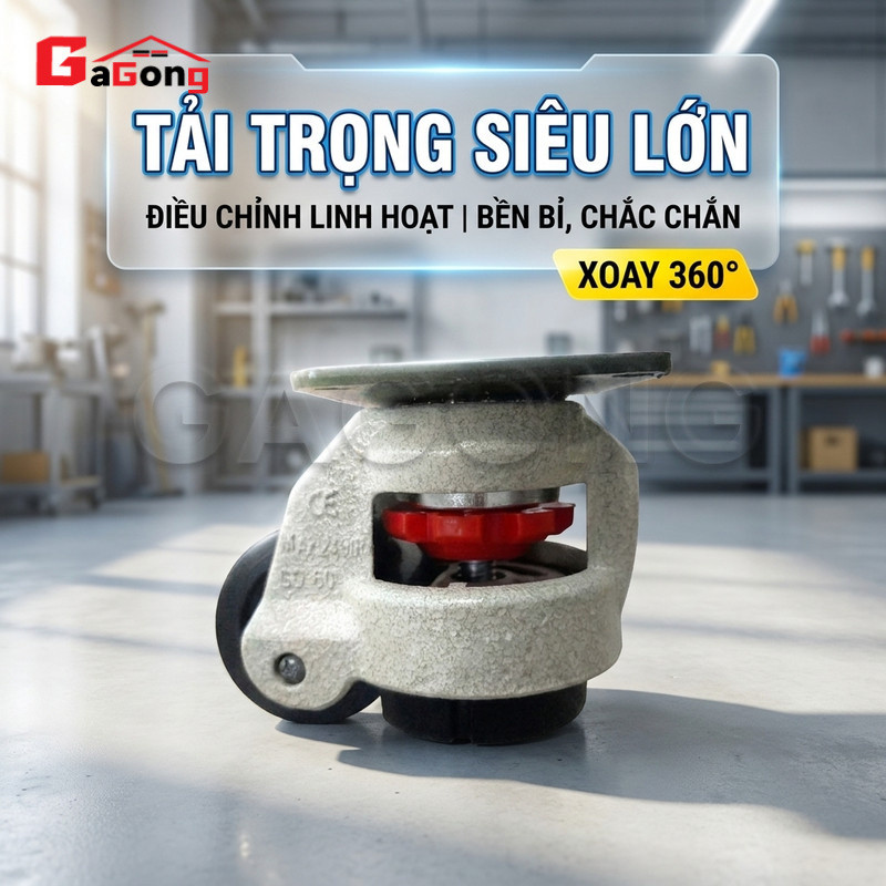 Bánh xe công nghiệp Foot Master  GD60F mặt bích hoặc trục ren chịu lực cao