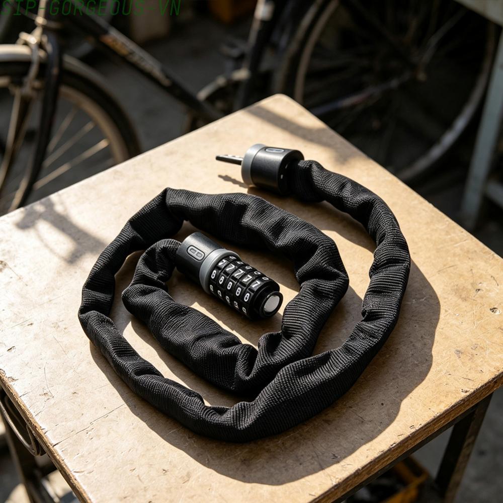 [FUXIN]Bike Chain Security Lock with No Key Design for E-Bike Road Mountain Motorcycles