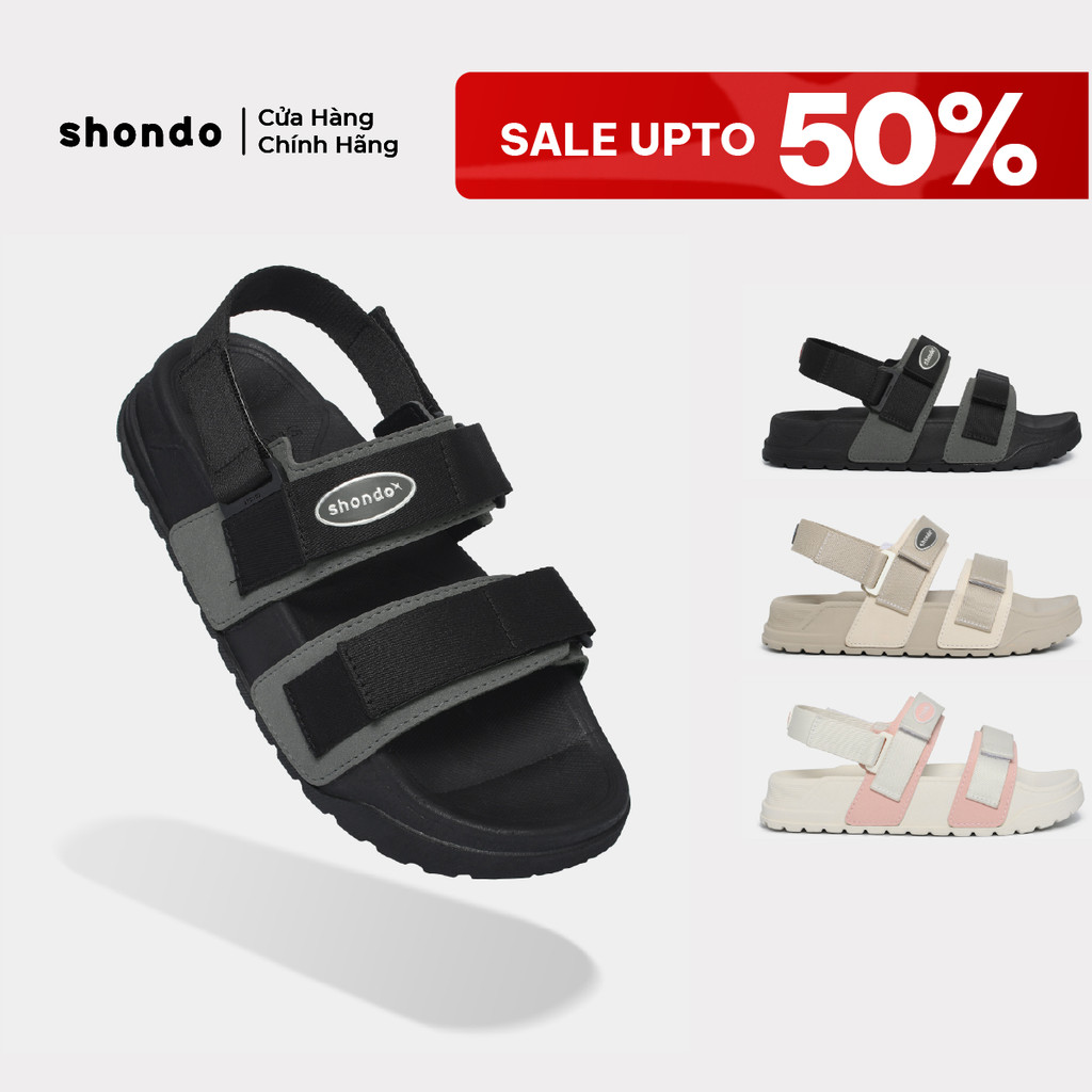 Giày Sandal Nam Nữ Platy 4 Đế Bánh Mì Nhẹ Êm Shondo Nhiều Màu