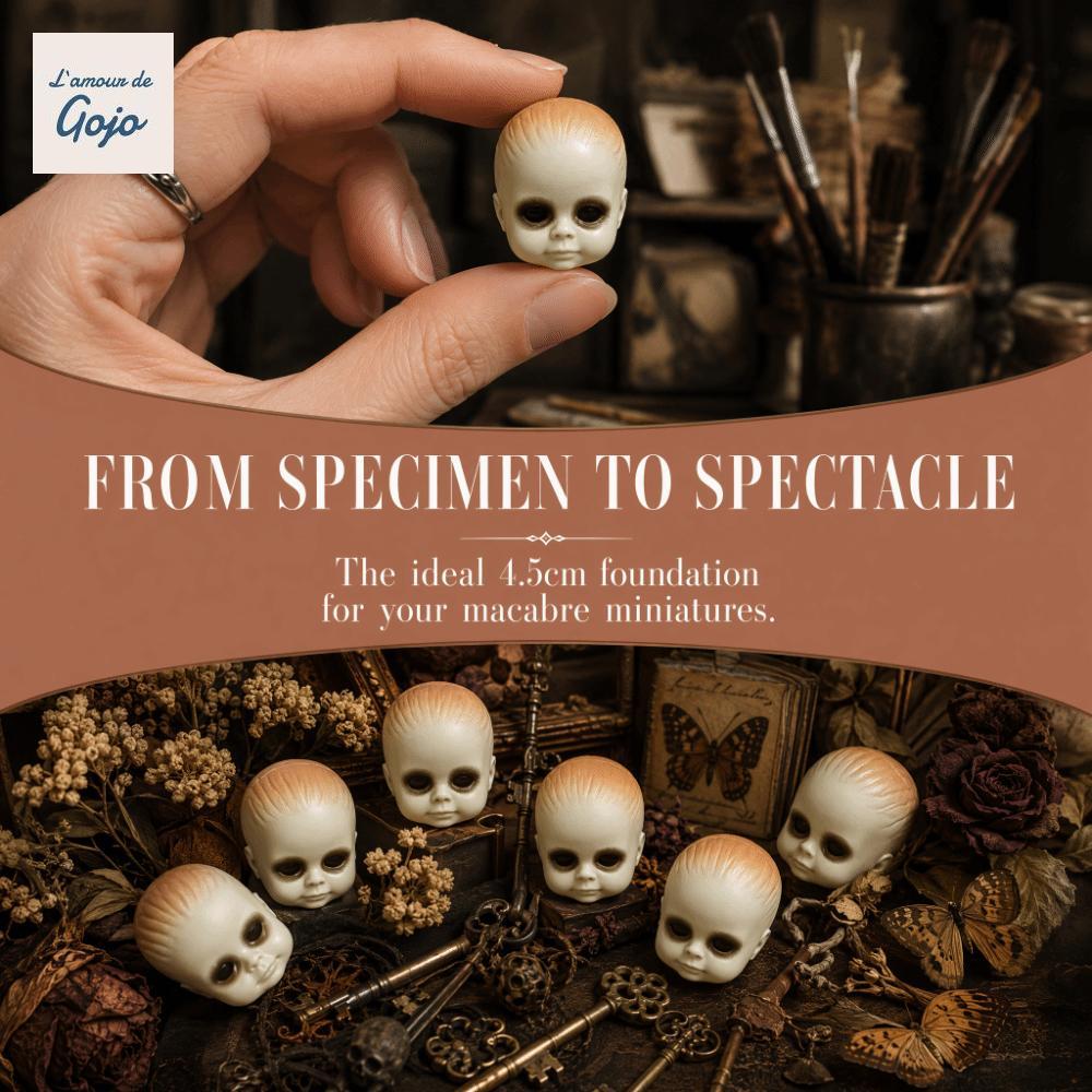 GOJO 12 Đầu Búp Bê Halloween, Búp Bê Đáng Sợ Mini Gothic, Ma Quái Tinh Tế Độc Đáo Nhẹ Đáng Sợ Trang 