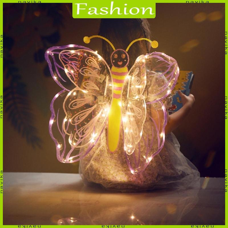 NA Angel 's Wings LED Wings DIY Craft Kits Lovely Girls Dress Up Dance Rally Đạo cụ
