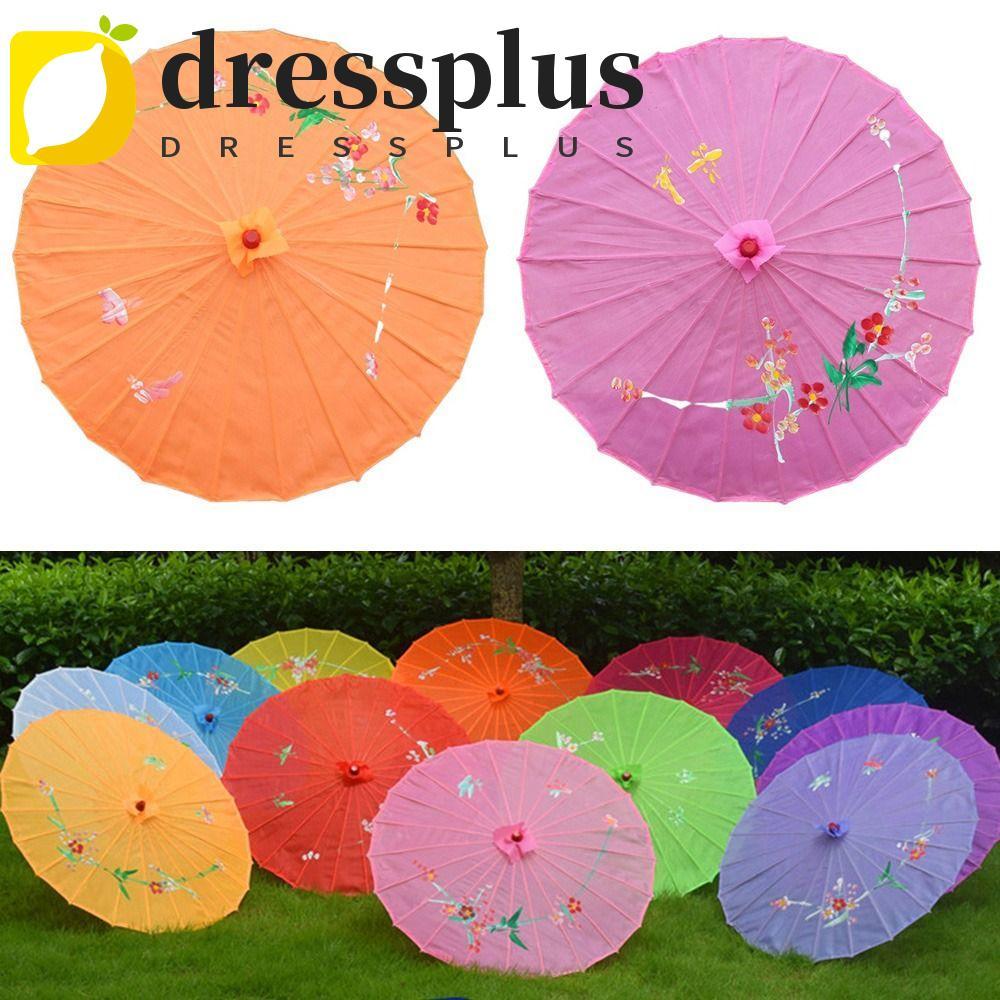 DRESSPLUS Ô Nghệ Thuật Trung Quốc, Ô Giấy Dầu Truyền Thống Lụa Trung Quốc, Khung Tre Phong Cách Retr