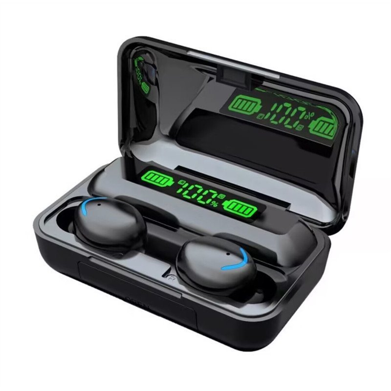 Màn hình LEDTWS F9-5 Tai nghe Bluetooth 5.0 Tai nghe không dây Bluetooth Tai nghe chơi game thể thao