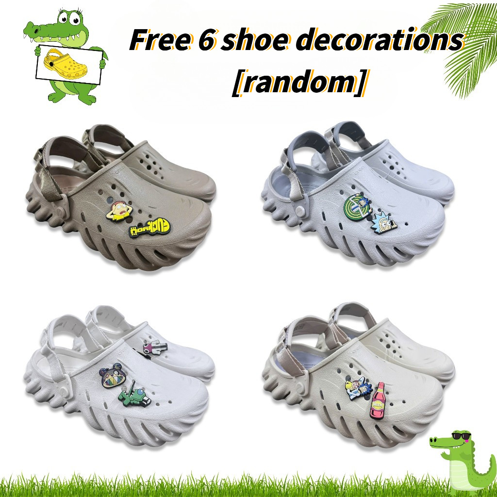 Dép Cro / Pollex Echo Clog dành cho nam nữ kem unisex trắng vàng size 36 đến 45 - Sản phẩm chính hãn