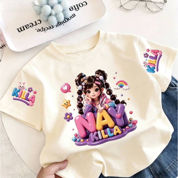 COD (giao hàng 24 giờ) 2026 Áo hoạt hình ngắn tay mới, tay ngắn, để mặc hàng ngày, in hình mùa hè, đa năng, dễ thương. zxvefg6314