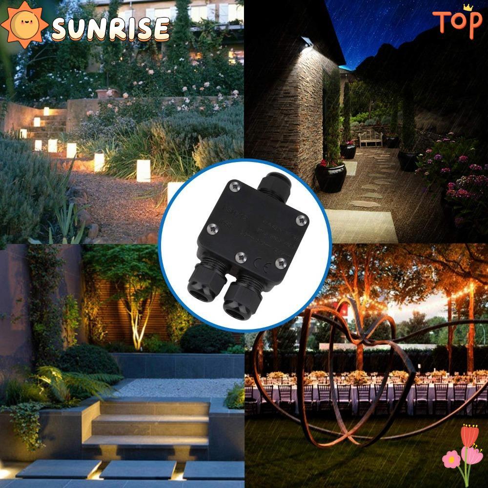 SUNRISE Terminal Box Đầu nối dây 3 chiều / Đầu nối cáp điện Tee ngoài trời 1 trong 2 ra có thiết bị 