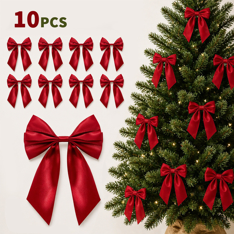 Trang trí Giáng sinh xuyên biên giới 20cm / 10 miếng nơ Giáng sinh ngày lễ nhà quà tặng đồ trang trí cây thông Noel