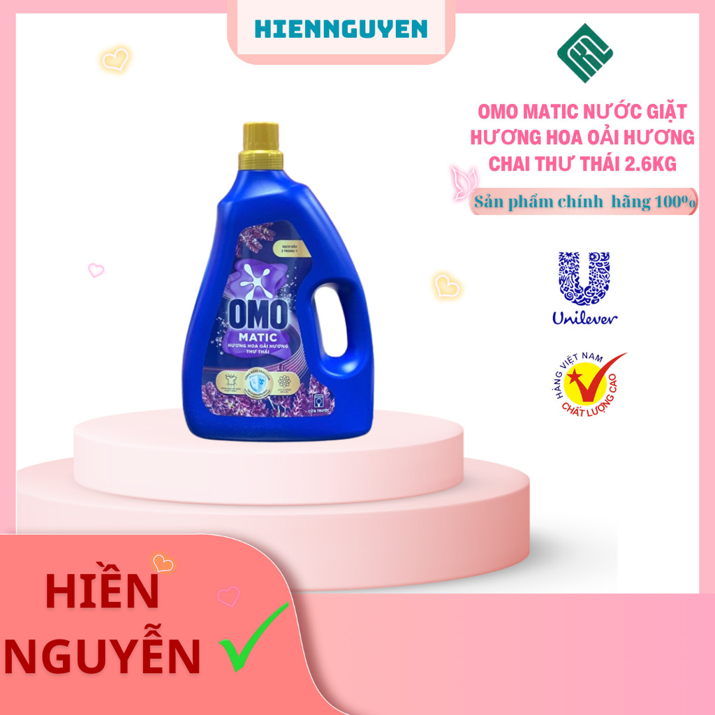 Nước giặt Omo Hương Oải Hương Thư Thái can 2.6kg