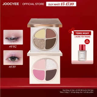 Bảng Phấn Mắt JOOCYEE 4 Ô Đa Năng Dễ Tán Tự Nhiên Mịn Màng Nhũ Sáng Tiệp Da Mỏng Nhẹ Lâu Dài Mềm Mại Bền Màu Trang Điểm Mắt Mới Chất Lượng Cao 4.3g