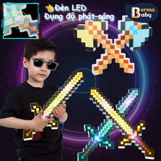  Hoạt Hình Trò Chơi Pickaxe Ax Anime Thanh Kiếm,Đồ Chơi Mô Hình rìu kiếm phát sáng Trẻ Em Quà Tặng Cosplay Đạo Cụ 