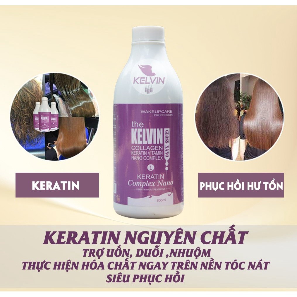 Keratin Kelvin, Keratin Phục Hồi Tóc Hư Tổn Nặng, Chuyên Cho Tóc Tẩy Khô Xơ, Bông Xù,Nhão,Mỏng Yếu Đ