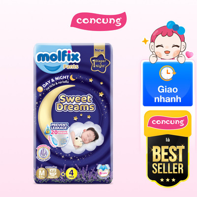 Molfix tã quần Sweet Dreams size M (46+4) Jumbo - Con Cưng