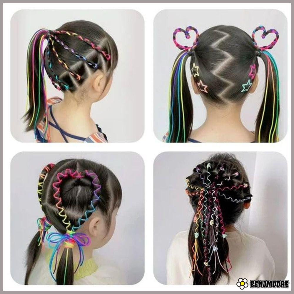 BENJMOORE 16 / 24 / 32 Dây buộc tóc, Dây buộc tóc màu Gradient Dây buộc tóc đầy màu sắc, Phụ kiện tó