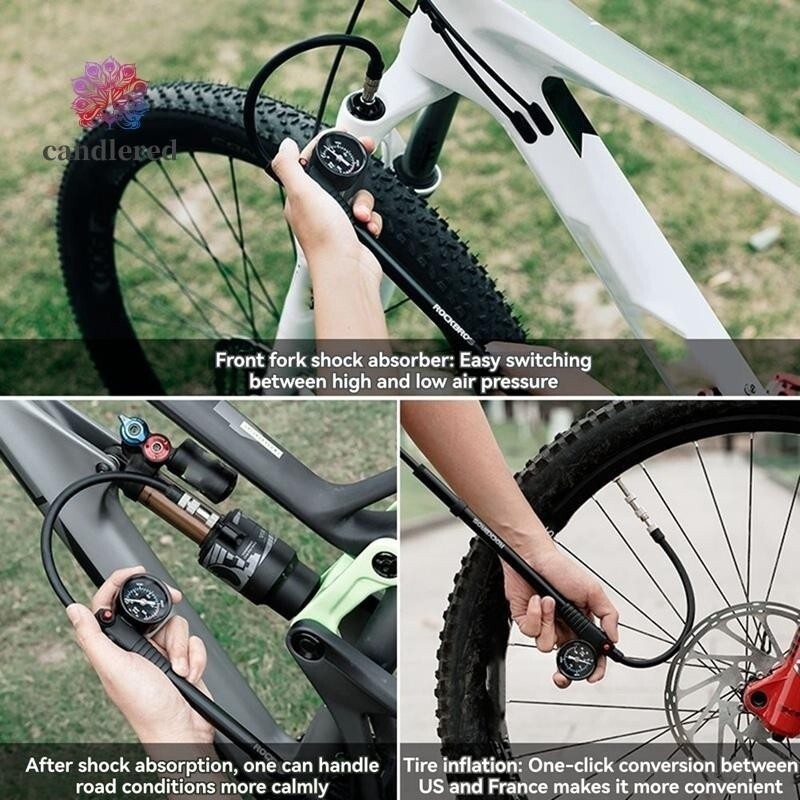 300PSI HighPressure Bike Pump /Road Bicycle Tire Inflator with Schrader Presta Valve Compatibility R