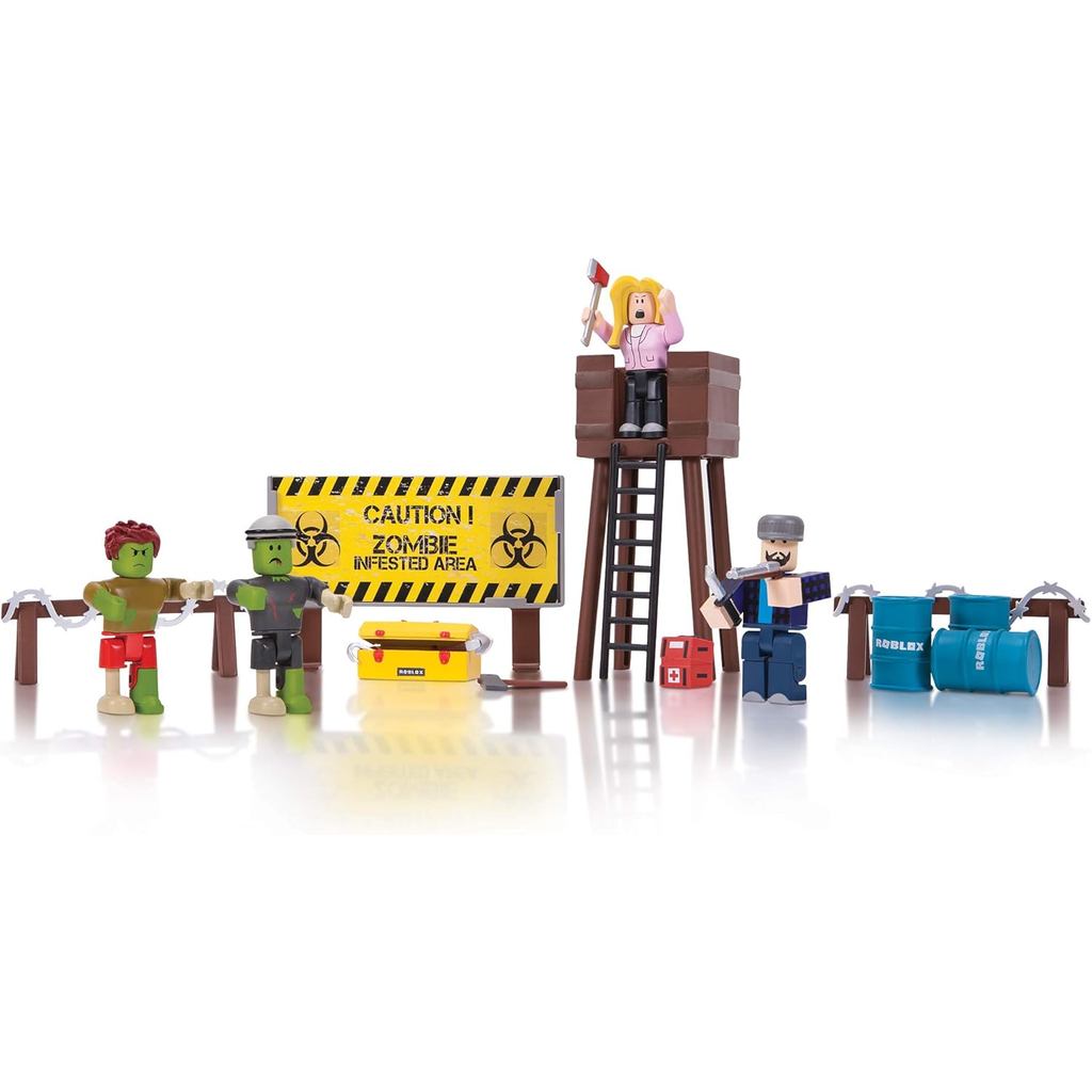 Roblox Zombie Attack Toy, Bộ sưu tập hành động Playset với Mã vật phẩm ảo, Bộ hình vật lý có khóa kỹ