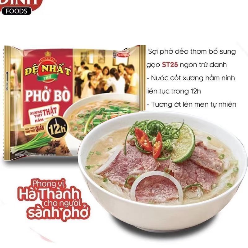 Daigou Việt Nam Acecook Miao Chef I Pho Non-Fried Nutritious No-Boil Brew Thực phẩm ăn liền Mì gạo Đ