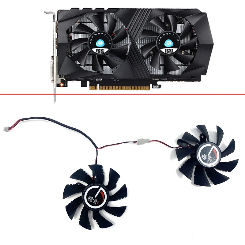 Mới Làm Mát 75MM 2PIN 42MM XY-D08015S GTX1050 TI GTX750 TI GTX950 GPU FAN Cho MJOY GTX 1050Ti GTX 95