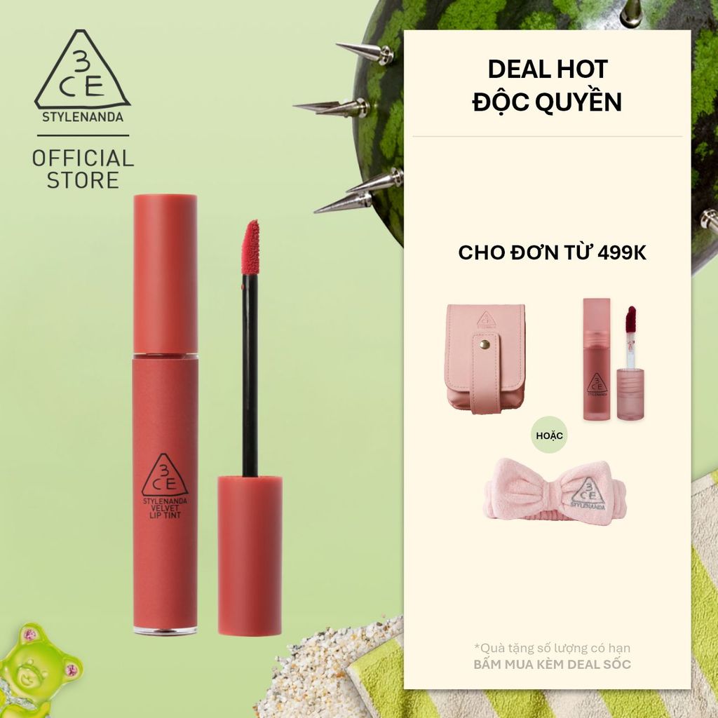 Son kem lì nhung mịn 3CE Velvet Lip Tint