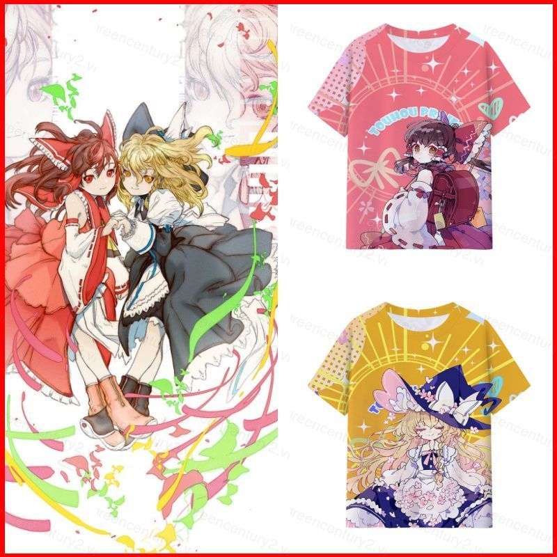Touhou Project Project Shrine Maiden Hakurei Reimu Áo thun anime tay ngắn