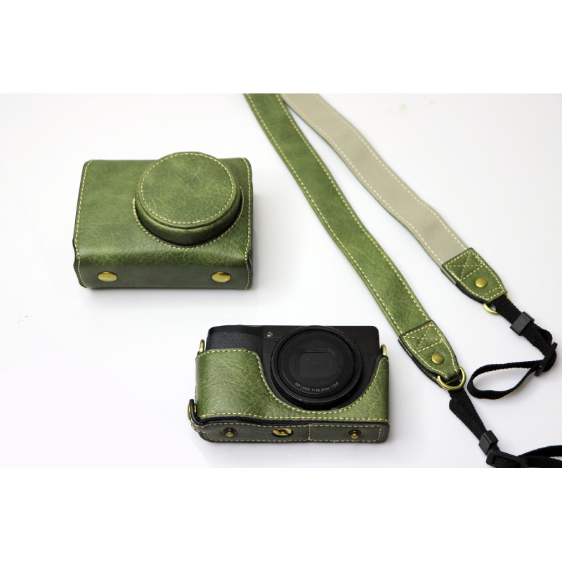 Thích hợp cho Ricoh GR3 / GR3X / GR4 Phiên bản cao cấp Mẫu vải thiều Bao gồm tất cả Vỏ da máy ảnh Vỏ