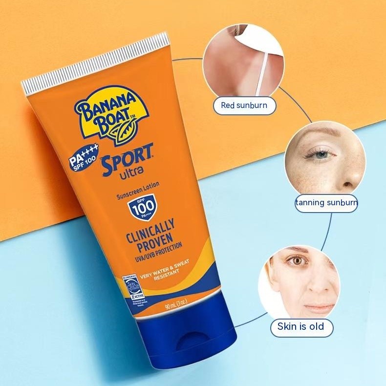 Banana Boat Sport SPF110 + + 90ML Kem chống nắng thuyền chuối Kem chống nắng chống nước nắng Banana 