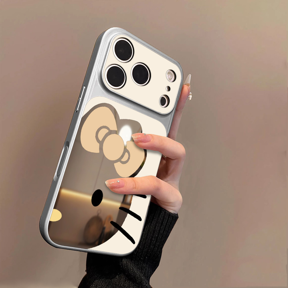Ốp Điện Thoại Gương Mèo Dễ Thương Cho OPPO A97 A78 A77 A73 A57 A53 A53S A33 A31 A11S A92 A72 A52 K15