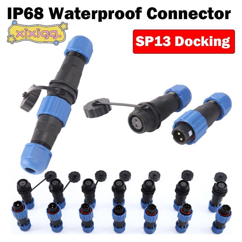 Đầu nối cáp XIXIGG, Đầu nối chống nước SP13 chống nước IP68, Vít uốn Docking Connector Ổ cắm cắm điệ